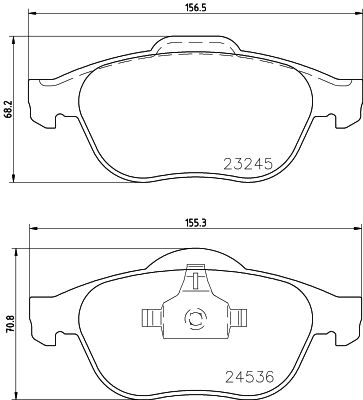 PCP1368 DON Комплект тормозных колодок, дисковый тормоз