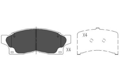 KBP9038 KAVO PARTS Комплект тормозных колодок, дисковый тормоз