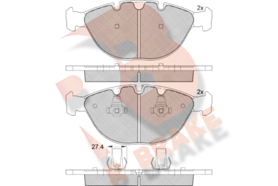 RB1547 R BRAKE Комплект тормозных колодок, дисковый тормоз