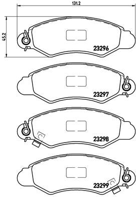 P78012 BREMBO Комплект тормозных колодок, дисковый тормоз