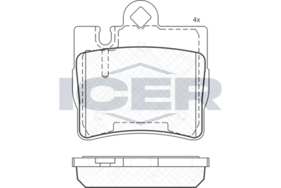 181390 ICER Комплект тормозных колодок, дисковый тормоз