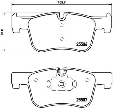 P06070 BREMBO Комплект тормозных колодок, дисковый тормоз