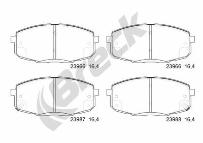 239660070110 BRECK Комплект тормозных колодок, дисковый тормоз