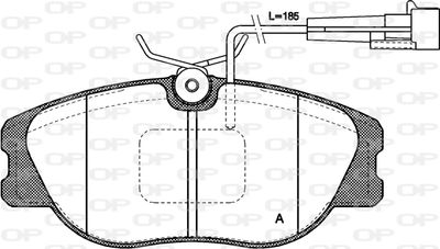 BPA030512 OPEN PARTS Комплект тормозных колодок, дисковый тормоз