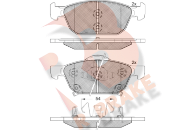 RB2183 R BRAKE Комплект тормозных колодок, дисковый тормоз