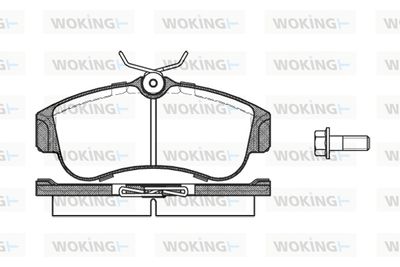 P220300 WOKING Комплект тормозных колодок, дисковый тормоз