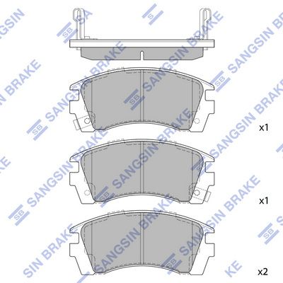 SP1488 Hi-Q Комплект тормозных колодок, дисковый тормоз