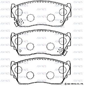 SN580P ADVICS Комплект тормозных колодок, дисковый тормоз