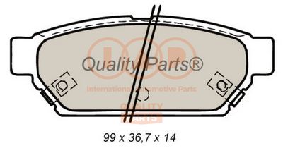 70412083 IAP QUALITY PARTS Комплект тормозных колодок, дисковый тормоз