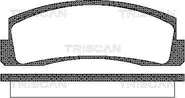 811070124 TRISCAN Комплект тормозных колодок, дисковый тормоз