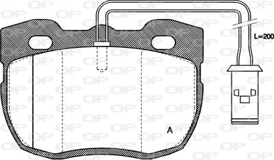 BPA026711 OPEN PARTS Комплект тормозных колодок, дисковый тормоз