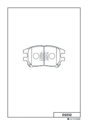 D2232 MK Kashiyama Комплект тормозных колодок, дисковый тормоз