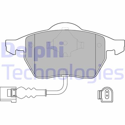 LP1525 DELPHI Комплект тормозных колодок, дисковый тормоз