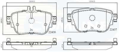 CBP02366 COMLINE Комплект тормозных колодок, дисковый тормоз