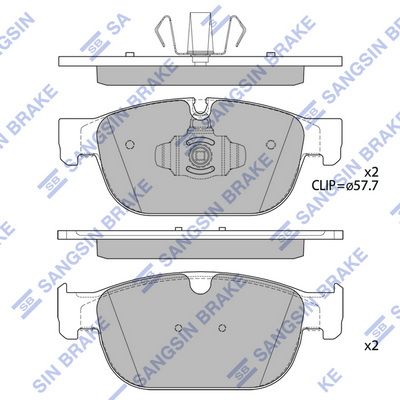 SP4024 Hi-Q Комплект тормозных колодок, дисковый тормоз