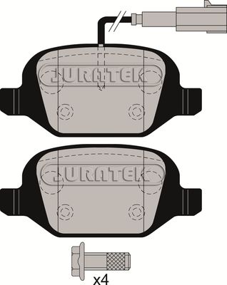 JCP4321 JURATEK Комплект тормозных колодок, дисковый тормоз