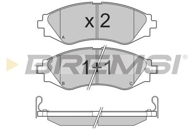 BP3234 BREMSI Комплект тормозных колодок, дисковый тормоз