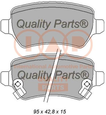 70421121 IAP QUALITY PARTS Комплект тормозных колодок, дисковый тормоз