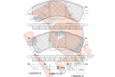 RB2437 R BRAKE Комплект тормозных колодок, дисковый тормоз