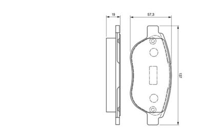 0986424659 BOSCH Комплект тормозных колодок, дисковый тормоз