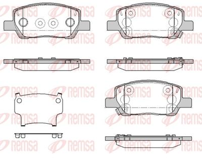 197402 REMSA Комплект тормозных колодок, дисковый тормоз