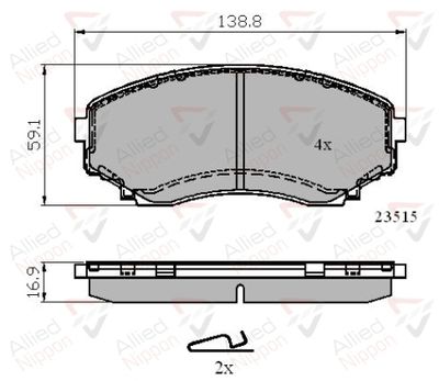 ADB31732 COMLINE Комплект тормозных колодок, дисковый тормоз