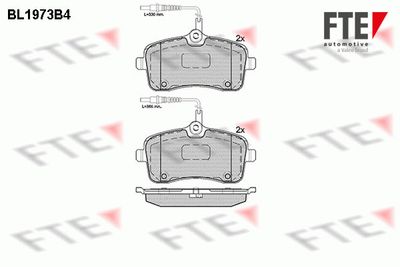 BL1973B4 FTE Комплект тормозных колодок, дисковый тормоз