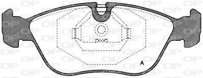 BPA044600 OPEN PARTS Комплект тормозных колодок, дисковый тормоз