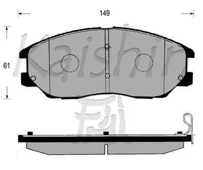 FK11173 KAISHIN Комплект тормозных колодок, дисковый тормоз