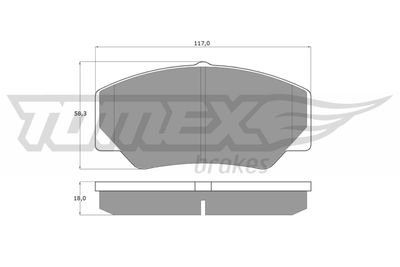 TX1030 TOMEX Brakes Комплект тормозных колодок, дисковый тормоз