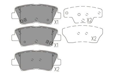 KBP4029 KAVO PARTS Комплект тормозных колодок, дисковый тормоз