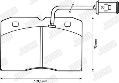 571422J JURID Комплект тормозных колодок, дисковый тормоз