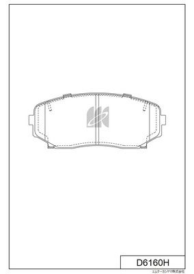 D6160H MK Kashiyama Комплект тормозных колодок, дисковый тормоз