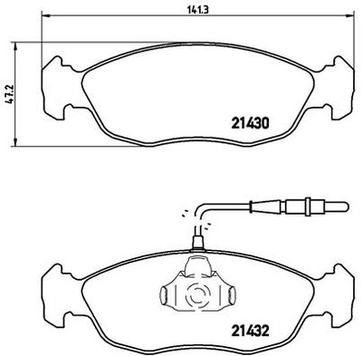 P61054 BREMBO Комплект тормозных колодок, дисковый тормоз