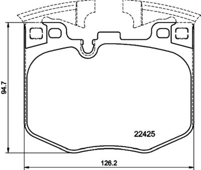 8DB355025951 HELLA Комплект тормозных колодок, дисковый тормоз