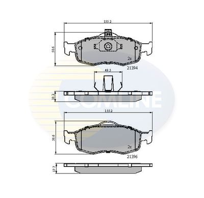 CBP0514 COMLINE Комплект тормозных колодок, дисковый тормоз