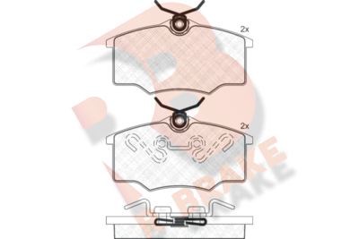 RB1250 R BRAKE Комплект тормозных колодок, дисковый тормоз