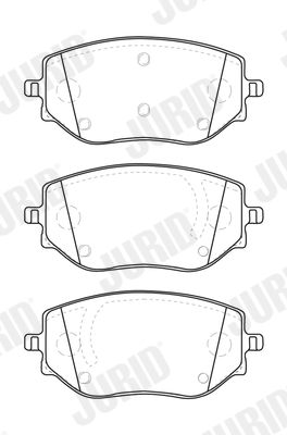573896J JURID Комплект тормозных колодок, дисковый тормоз