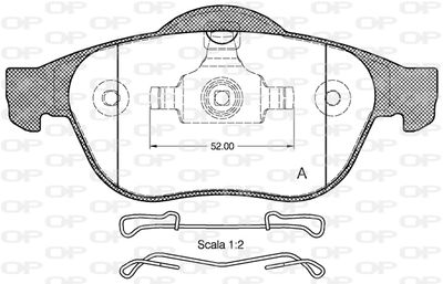 BPA084310 OPEN PARTS Комплект тормозных колодок, дисковый тормоз