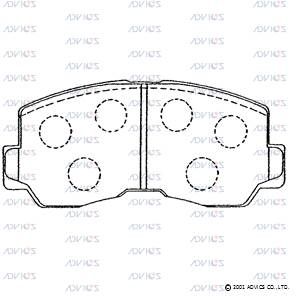 SN732 ADVICS Комплект тормозных колодок, дисковый тормоз