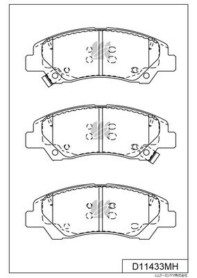 D11433MH MK Kashiyama Комплект тормозных колодок, дисковый тормоз