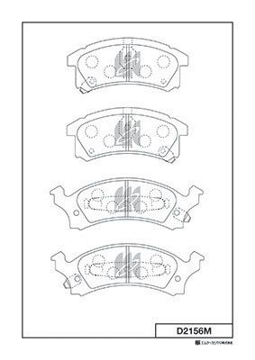 D2156M MK Kashiyama Комплект тормозных колодок, дисковый тормоз