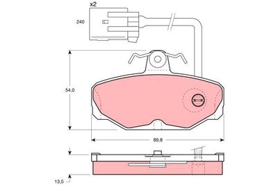 GDB1035 TRW Комплект тормозных колодок, дисковый тормоз