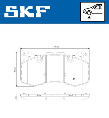 VKBP80449 SKF Комплект тормозных колодок, дисковый тормоз