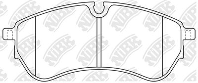 PN0869 NiBK Комплект тормозных колодок, дисковый тормоз