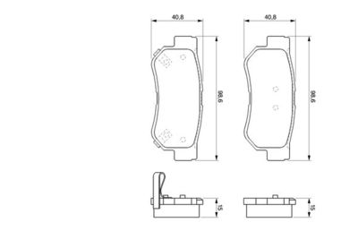 0986424728 BOSCH Комплект тормозных колодок, дисковый тормоз