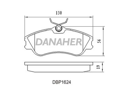 DBP1624 DANAHER Комплект тормозных колодок, дисковый тормоз