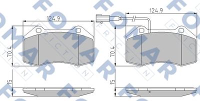 FO869281 FOMAR Friction Комплект тормозных колодок, дисковый тормоз