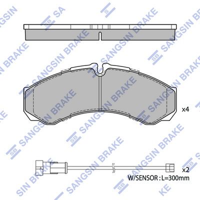 SP2638 Hi-Q Комплект тормозных колодок, дисковый тормоз