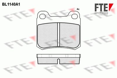 BL1140A1 FTE Комплект тормозных колодок, дисковый тормоз